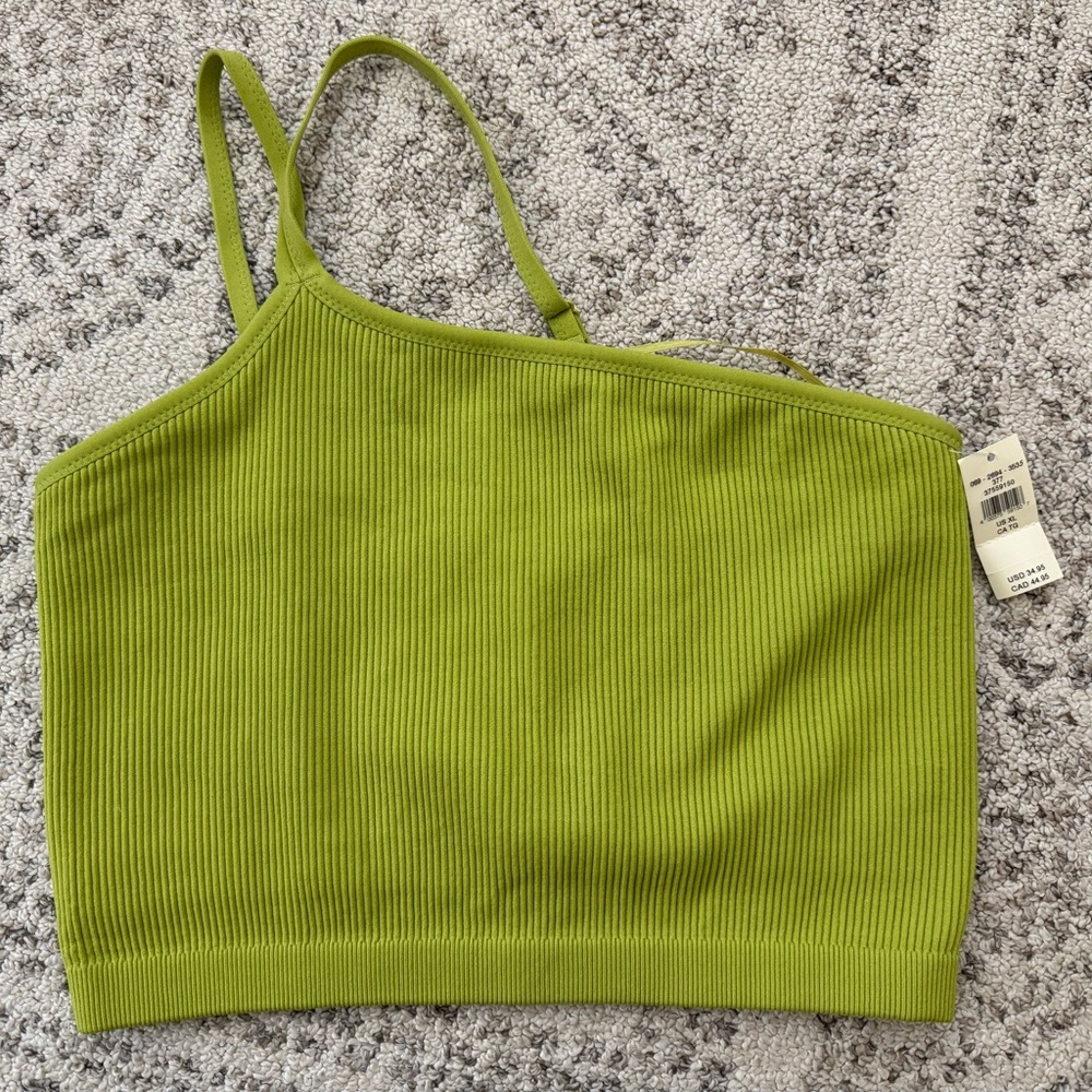 NWT Aerie Offline Ribbed Knit Seamless One Shoulder Spirts Bra Sz XL